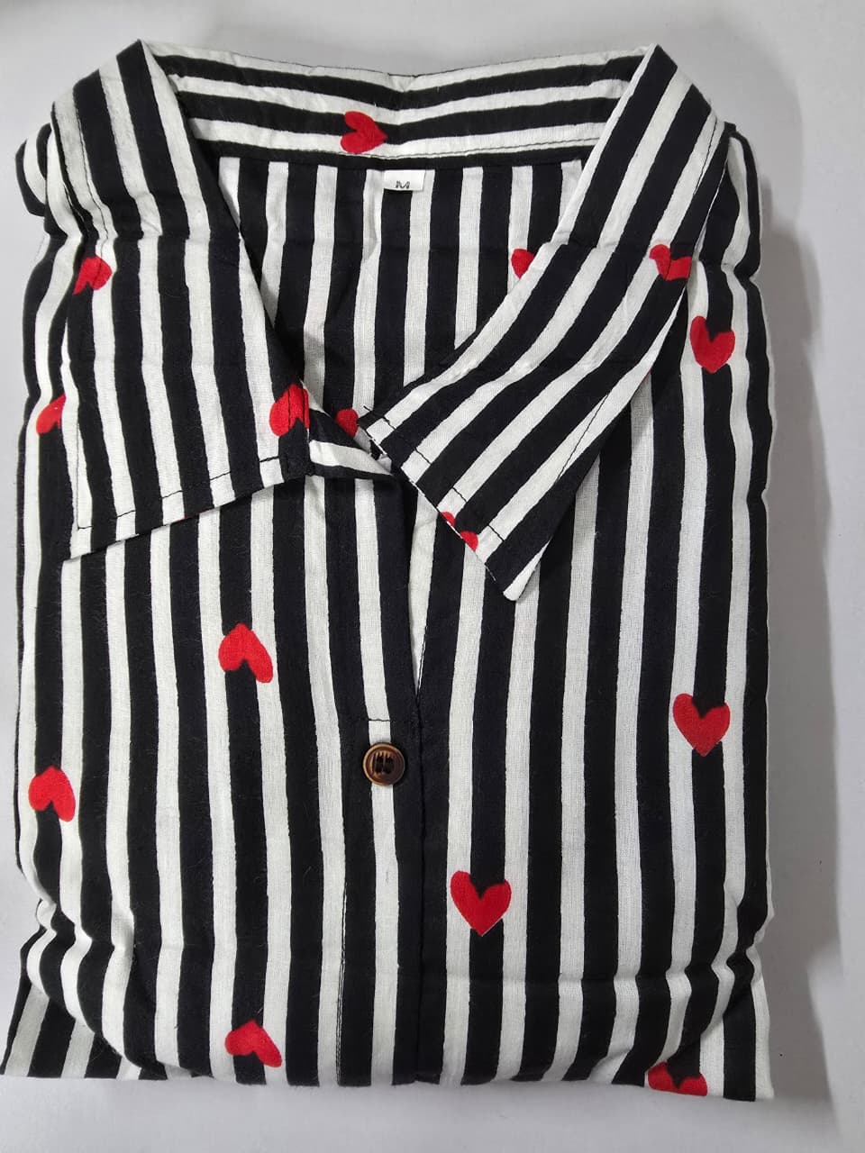 Striped Shirt Style Coord Set/CSP109